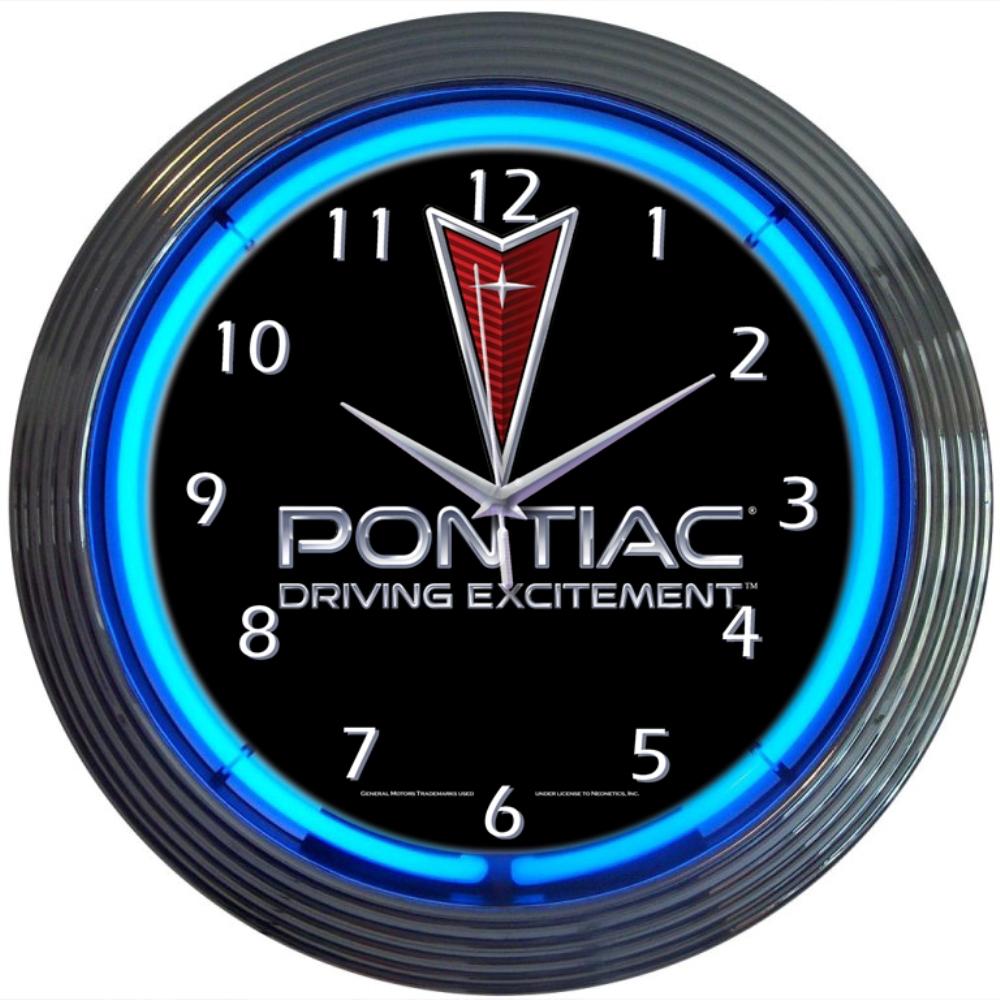 Neonetics PONTIAC DRIVING EXCITEMENT NEON CLOCK