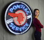 Neonetics Pontiac Service 36 Inch Neon Sign In Metal