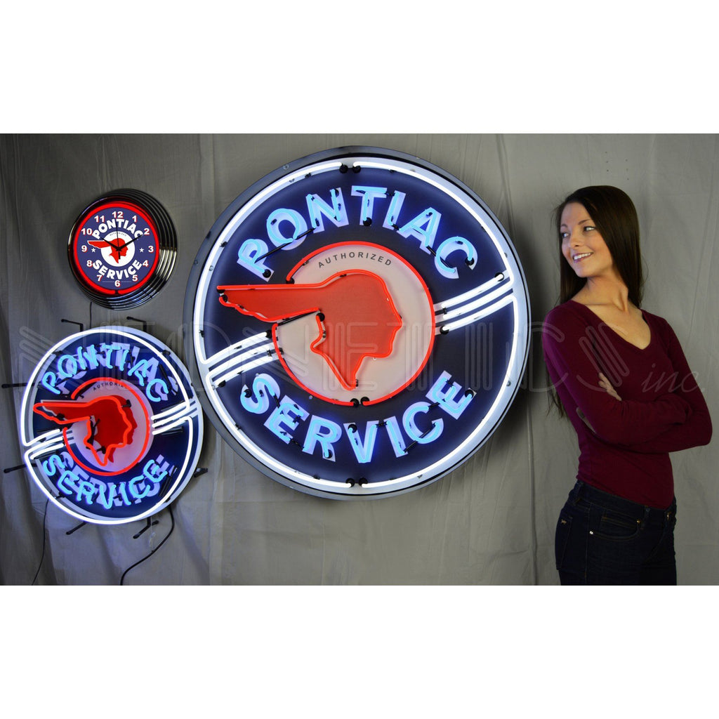 Neonetics Pontiac Service 36 Inch Neon Sign In Metal