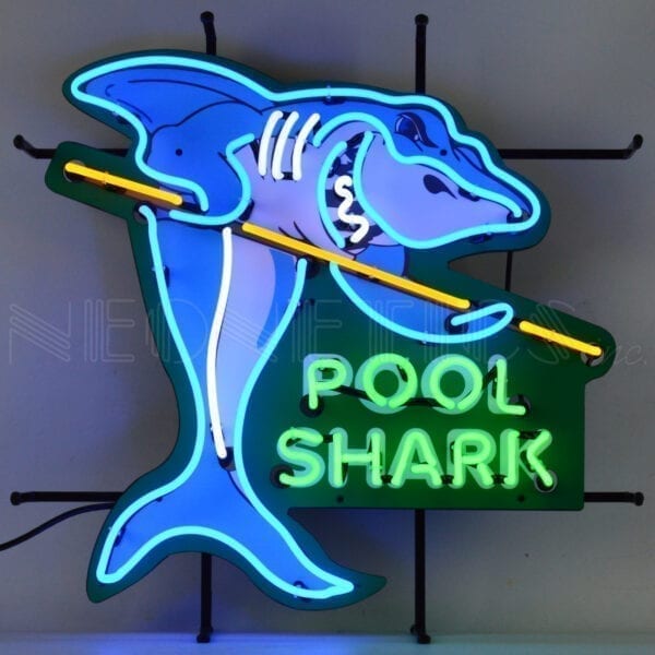 Neonetics Pool Shark Neon Sign With Backing - 5SHARK