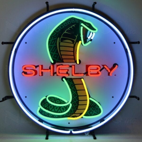 Neonetics Shelby Cobra Circle Neon Sign With Backing