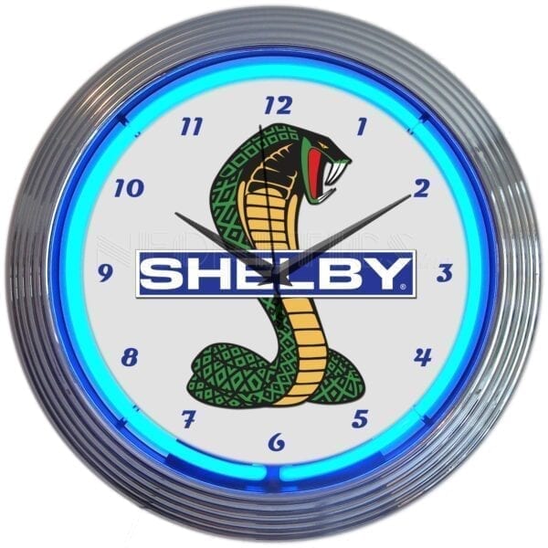 Neonetics Shelby Cobra Ford OLP Mustang Neon Clock - 8SHLBY