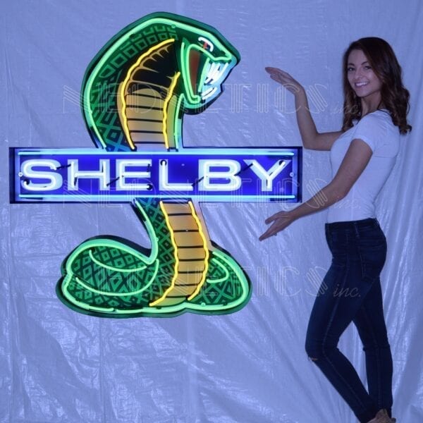 Neonetics Shelby Cobra Neon Sign In Shaped Steel