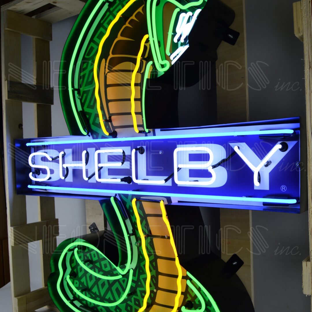 Neonetics Shelby Cobra Neon Sign In Shaped Steel