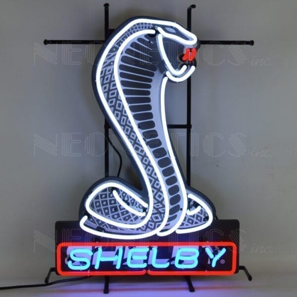 Neonetics Shelby Cobra Shaped Emblem Neon Sign With Backing