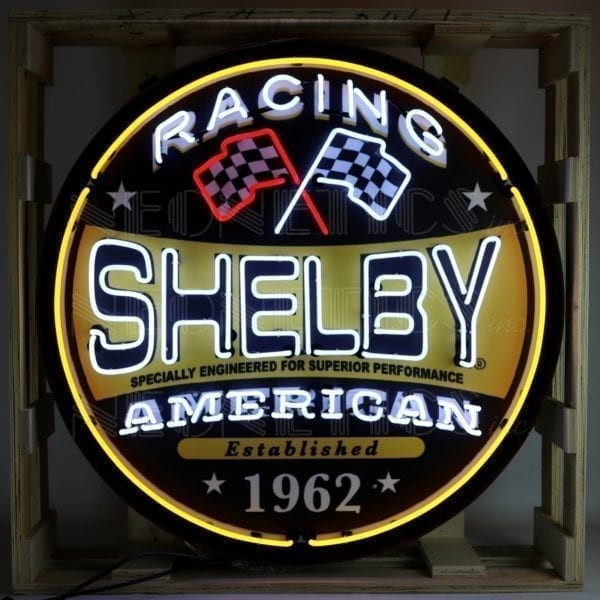 Neonetics Shelby Racing Round Neon Sign In 36in Steel