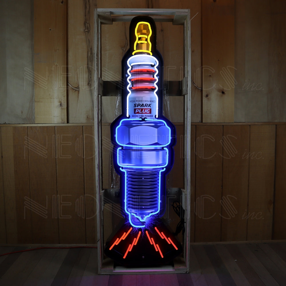 Neonetics Spark Plug Neon Sign In Shaped Steel Can - 9SPARK