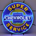 Neonetics Super Chevy Service Neon Sign With Backing