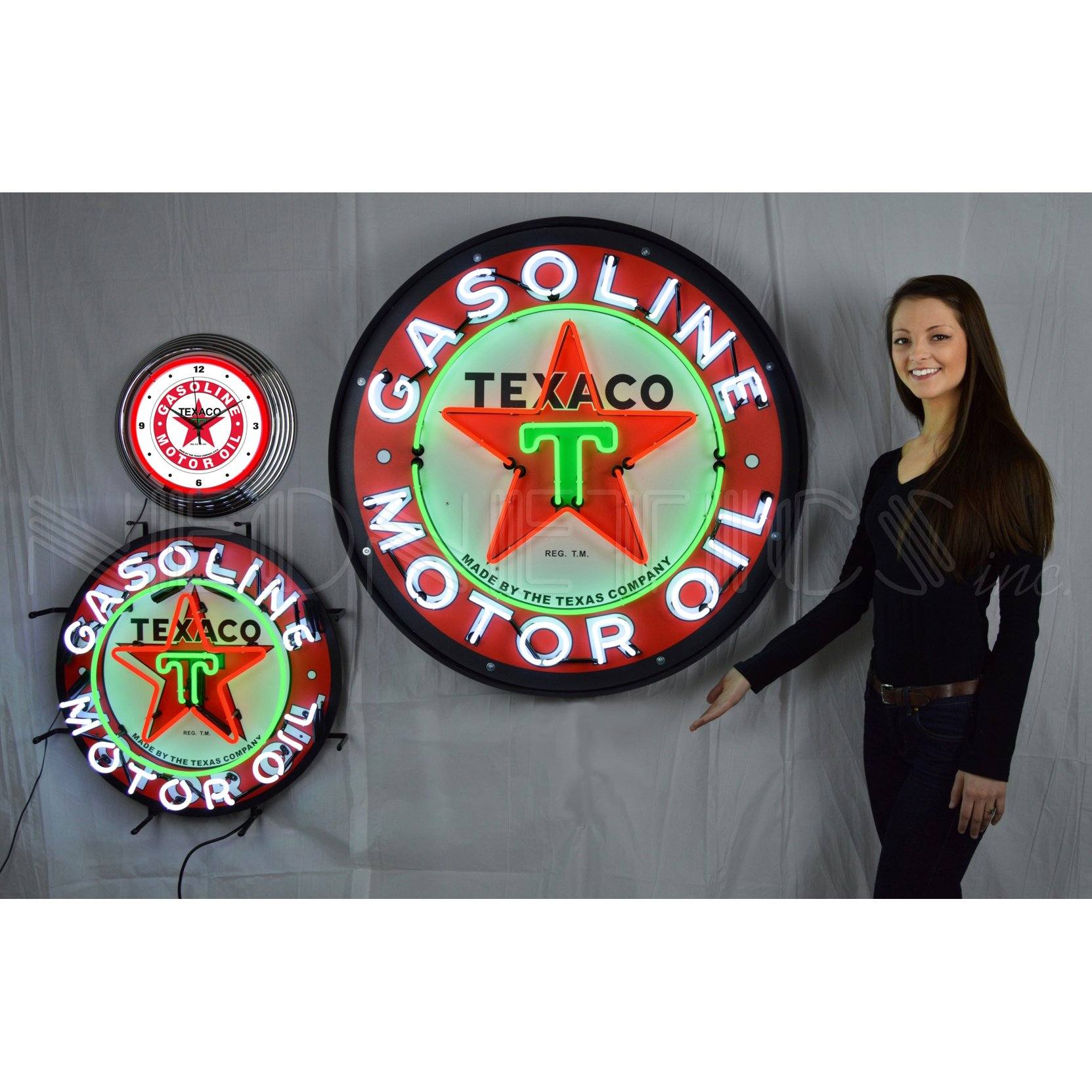 Neonetics Texaco Motor Oil 36 Inch Neon Sign In Metal