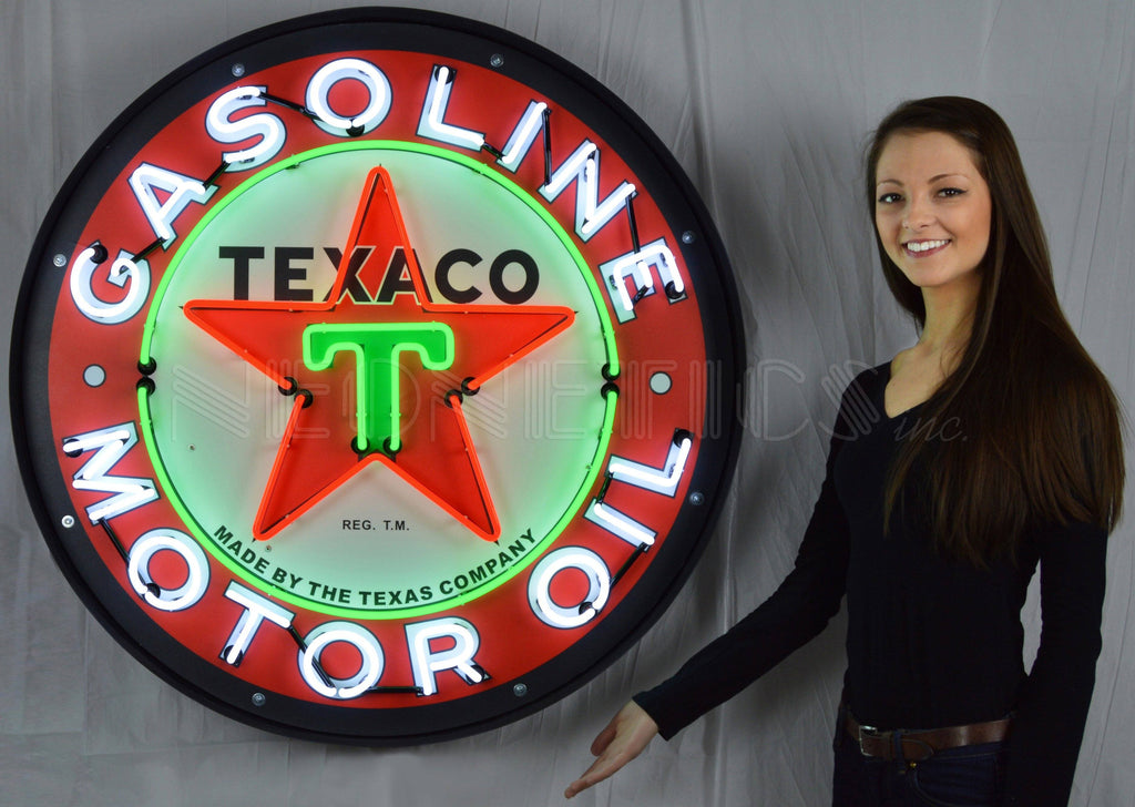 Neonetics Texaco Motor Oil 36 Inch Neon Sign In Metal