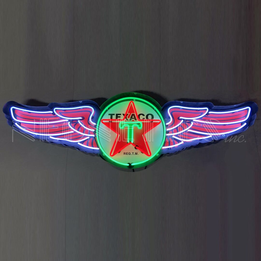 Neonetics Texaco Wings Neon Sign In Steel Can - 9TXWNG