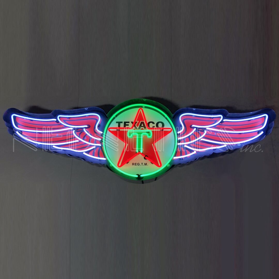 Neonetics Texaco Wings Neon Sign In Steel Can - 9TXWNG