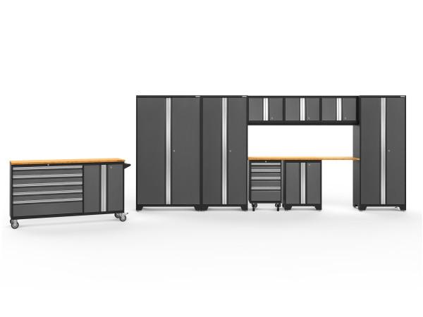 NewAge Bold 3.0 Grey 10 PC Set w/Bamboo Worktop - Storage &