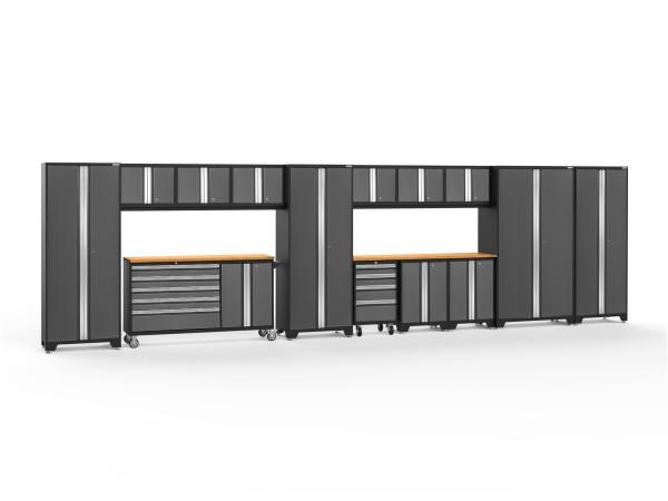 NewAge Bold 3.0 Grey 15 PC Set w/Bamboo Worktop - Storage &