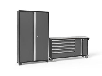 NewAge Bold 3.0 Grey 2 PC Set w/Stainless Steel Worktop