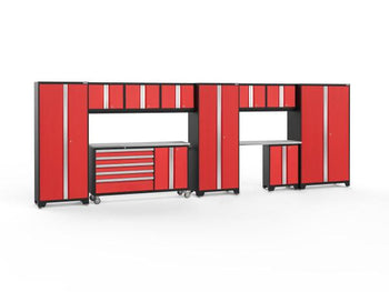 NewAge Bold 3.0 Red 11 PC Set w/Stainless Steel Worktop