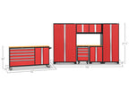 NewAge Bold 3.0 Red 8 PC Set w/Bamboo Worktop - Storage &