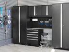 NewAge Bold 3.0 Series 48 in. Slatwall Backsplash Black