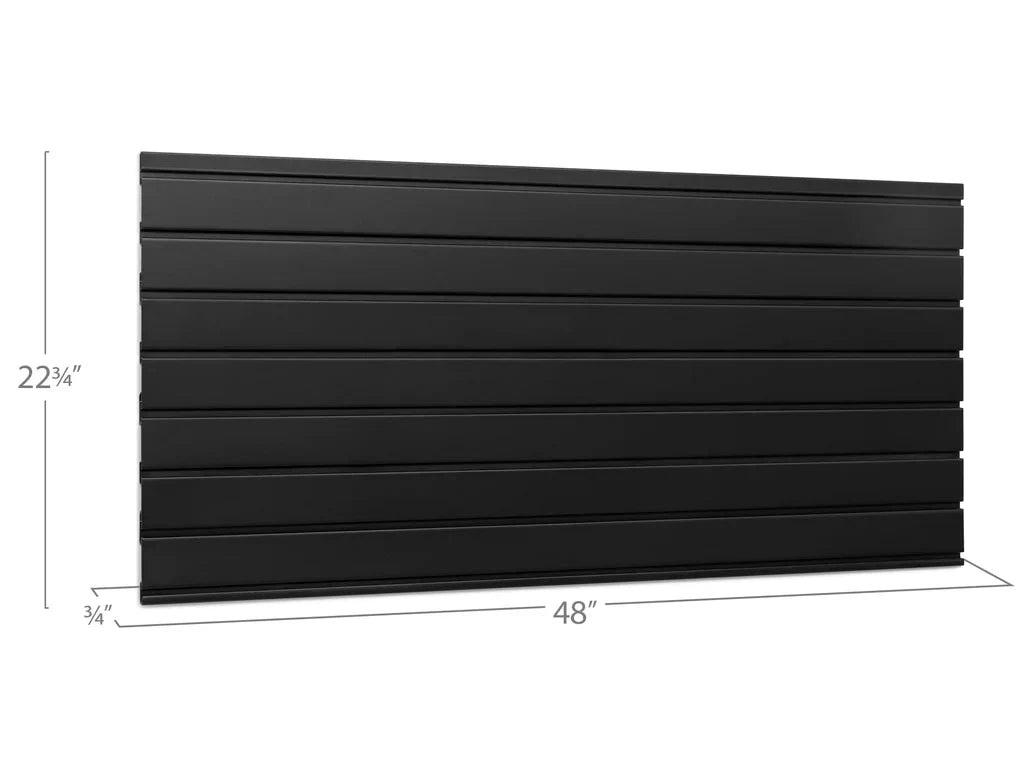 NewAge Bold 3.0 Series 48 in. Slatwall Backsplash Black