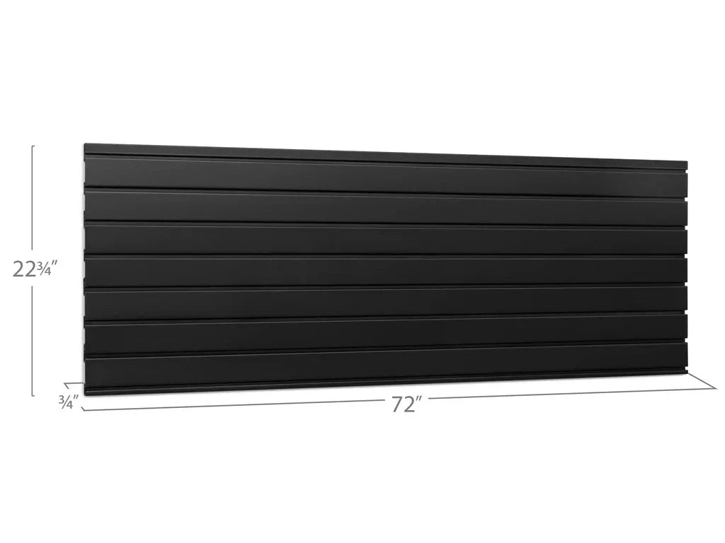 NewAge Bold 3.0 Series 72 in. Slatwall Backsplash Black