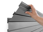 NewAge Bold 3.0 Series 72 in. Slatwall Backsplash Silver