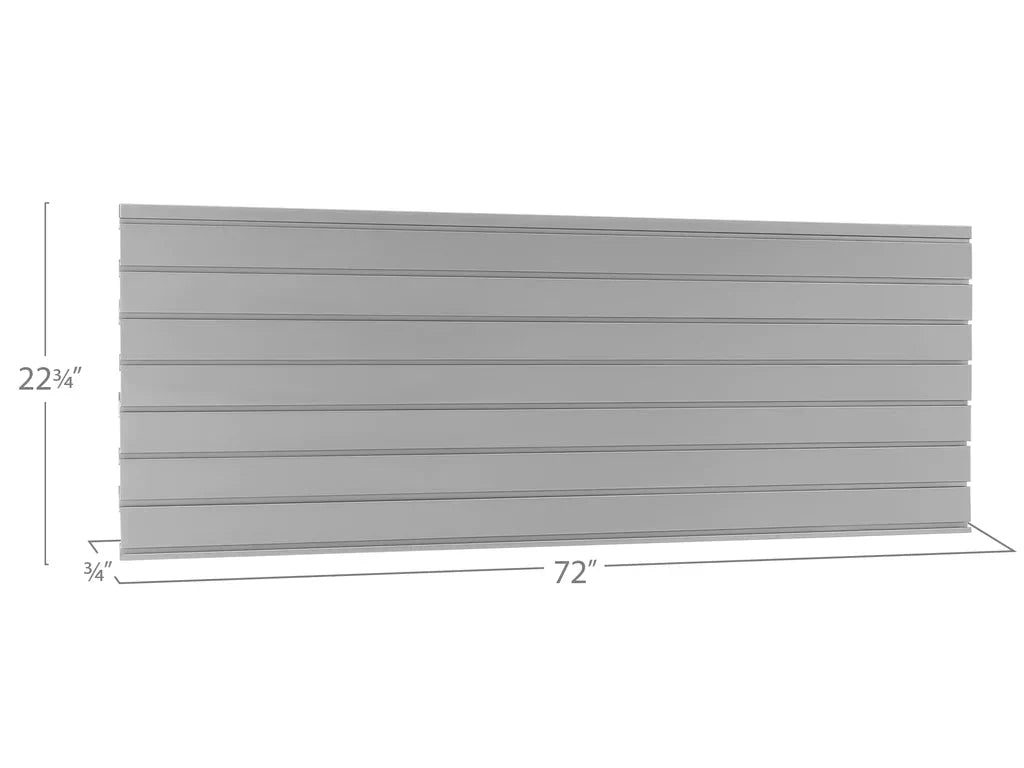 NewAge Bold 3.0 Series 72 in. Slatwall Backsplash Silver