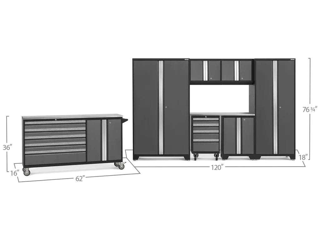 NewAge Bold 3.0 Series 8 Piece Cabinet Set with Project
