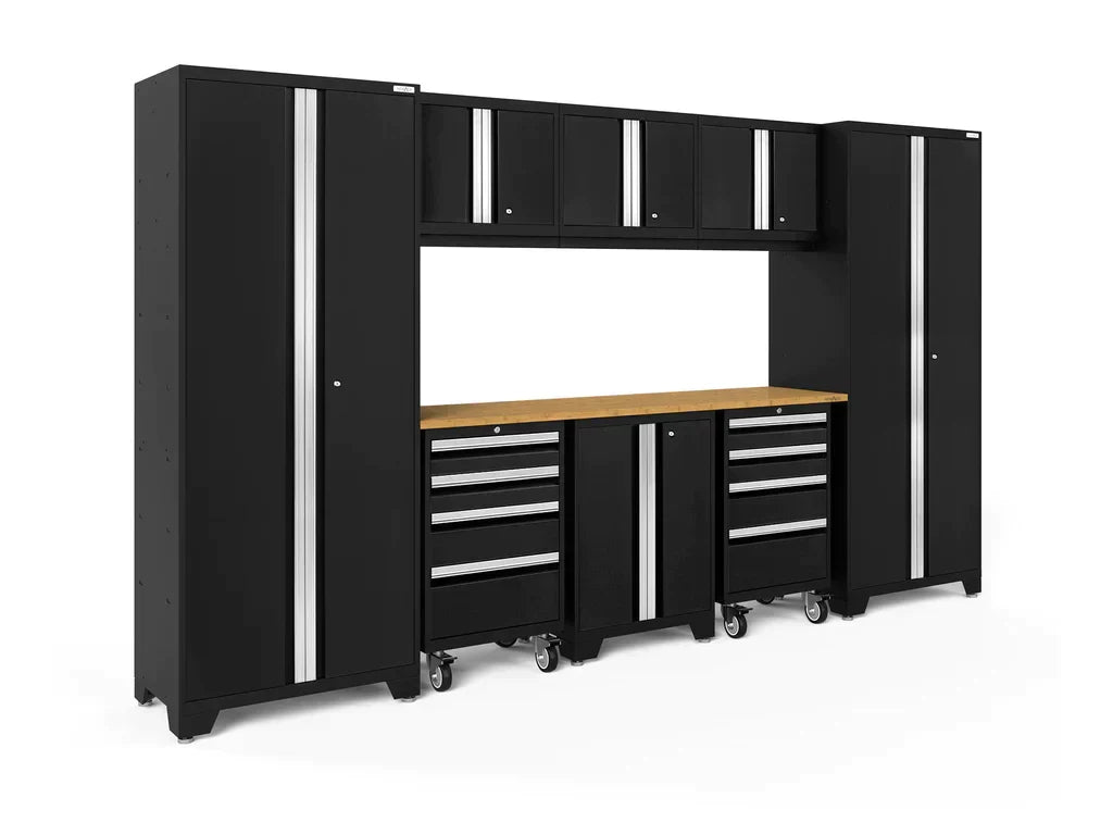 NewAge Bold 3.0 Series 9 Piece Cabinet Set Black with 2