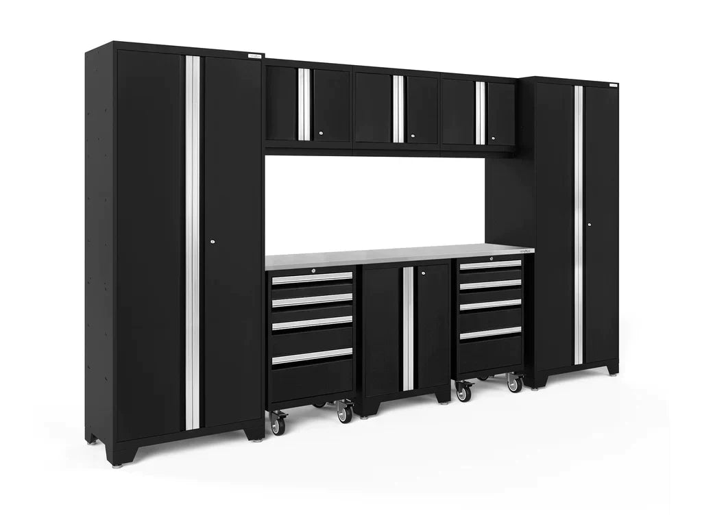 NewAge Bold 3.0 Series 9 Piece Cabinet Set Black with 2