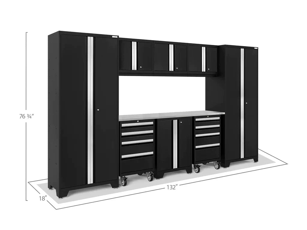NewAge Bold 3.0 Series 9 Piece Cabinet Set Red with 2 Tool