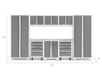 NewAge Bold 3.0 Series 9 Piece Cabinet Set White with 2