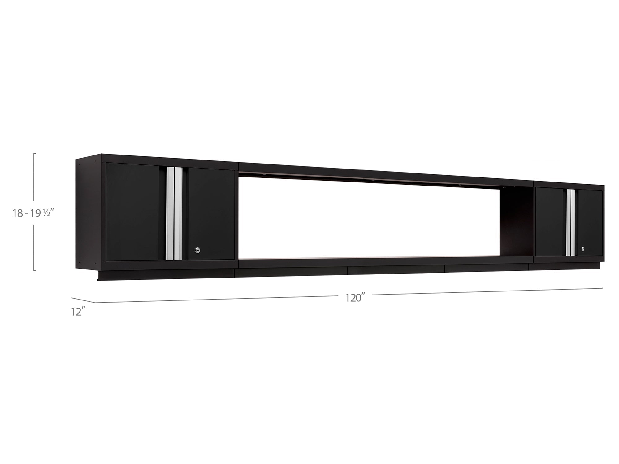 NewAge Bold Series 3 Piece Cabinet Set with Wall Cabinets
