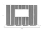 NewAge Bold Series 6 Piece Cabinet Set with Base Wall