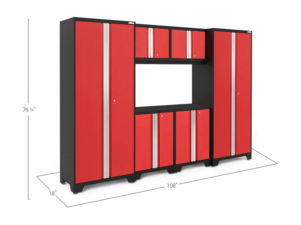 NewAge Bold Series 6 Piece Cabinet Set with Base Wall