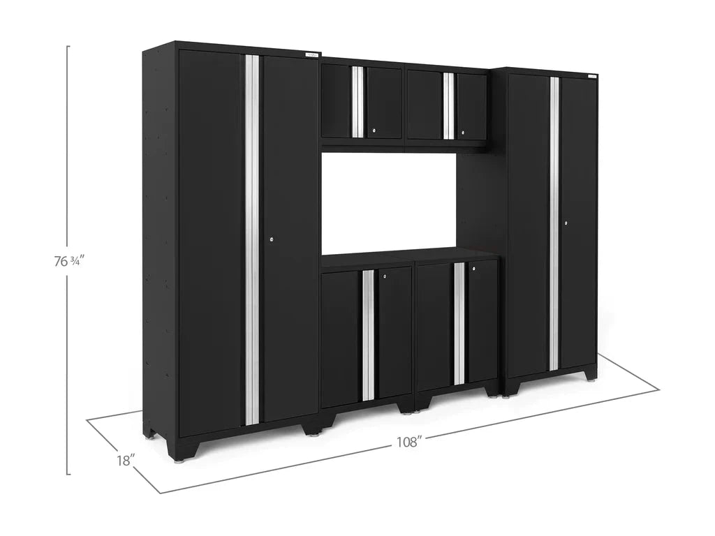 NewAge Bold Series 6 Piece Cabinet Set with Base Wall