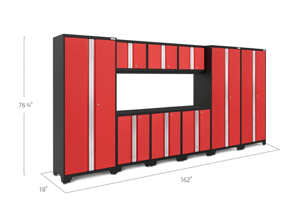 NewAge Bold Series 9 Piece Cabinet Set with Base Wall