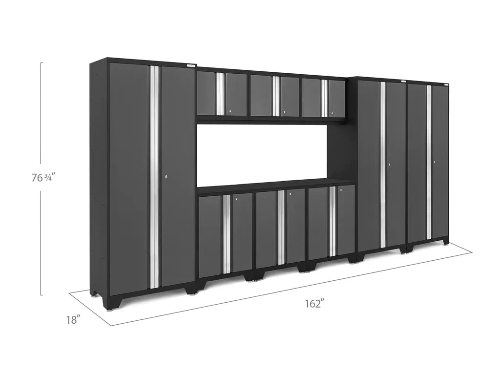 NewAge Bold Series 9 Piece Cabinet Set with Base Wall