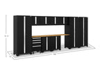 NewAge Bold Series Black With Bamboo Worktop - 63258