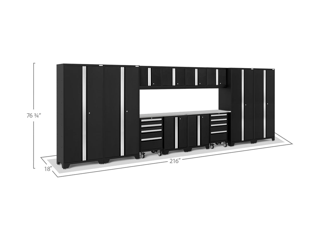 NewAge Bold Series Black With Stainless Steel Worktop 14