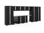 NewAge Bold Series Black With Stainless Steel Worktop