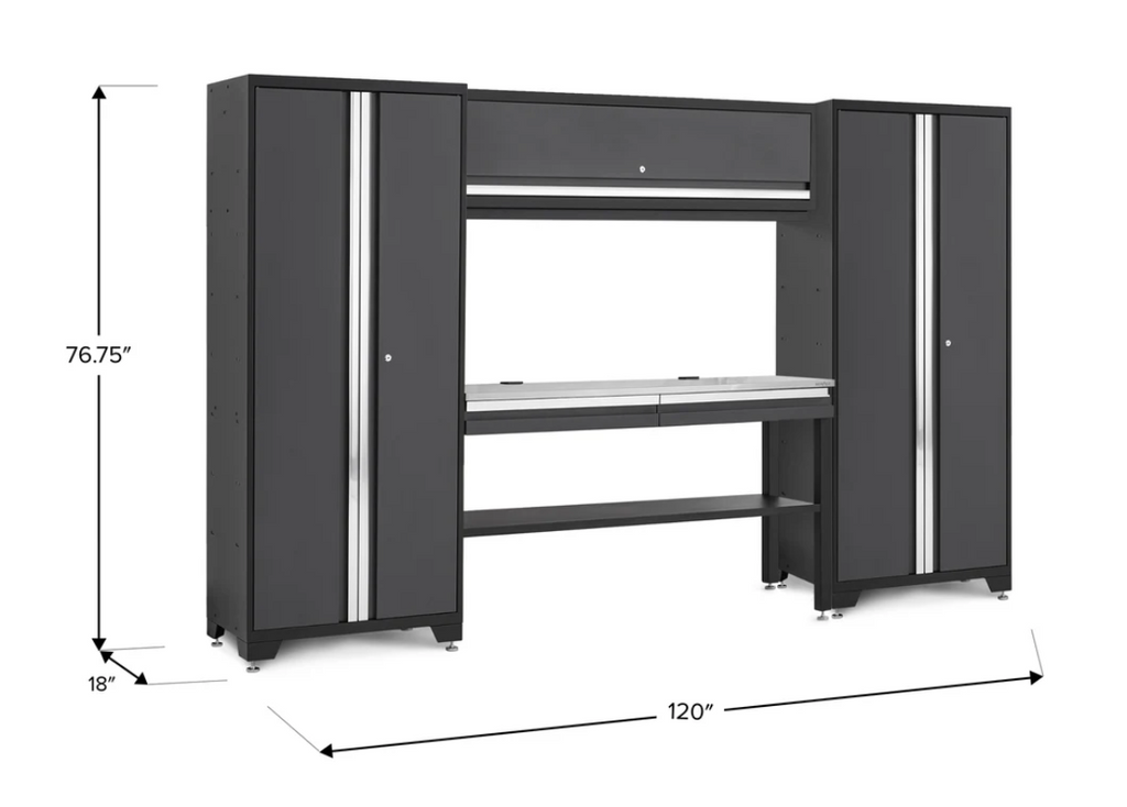 Newage Bold Series Gray 5 Piece Set with Stainless Steel