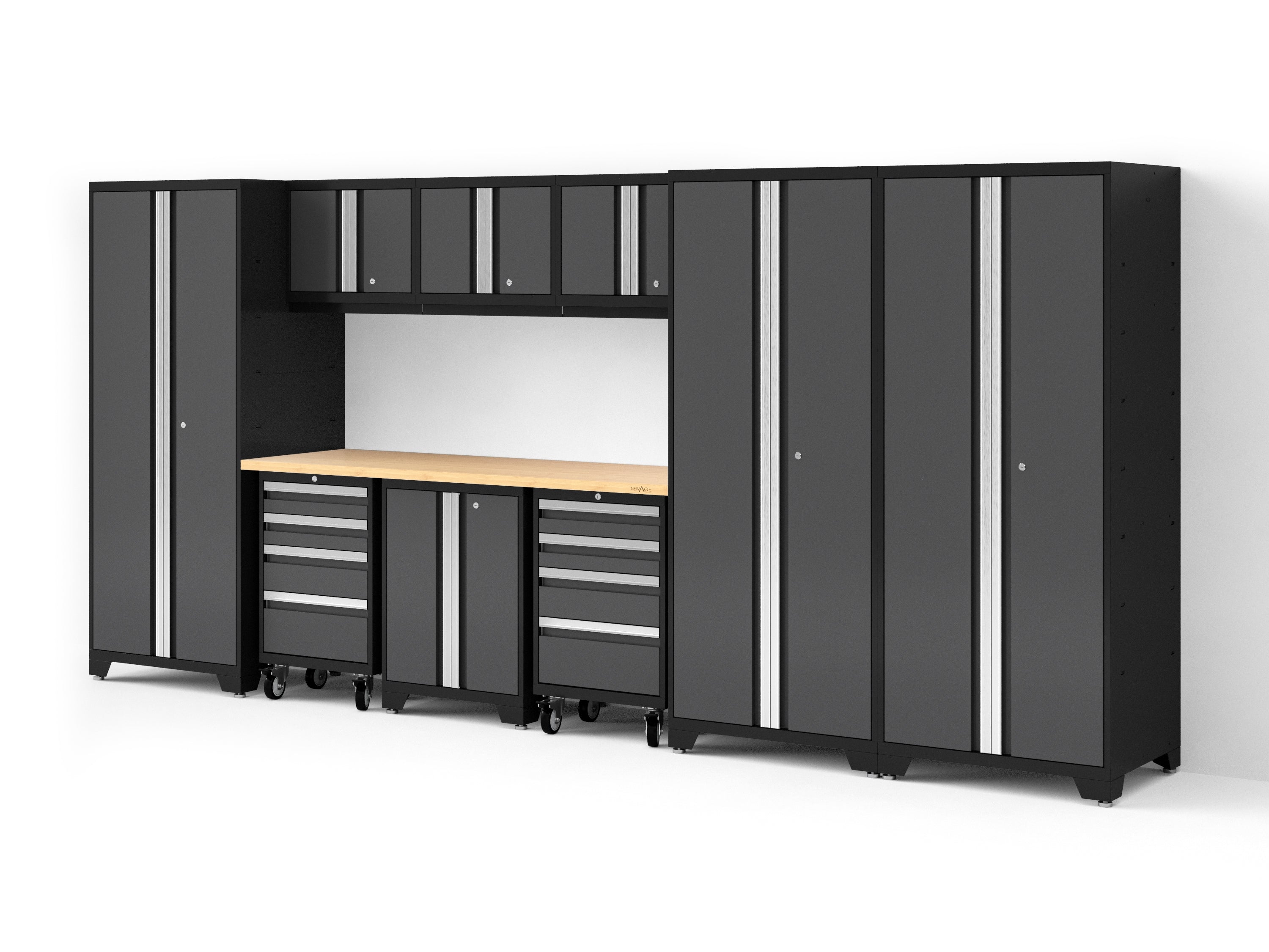 Bold XL 10-Piece Garage Cabinet Set 24-Inch Deep Steel