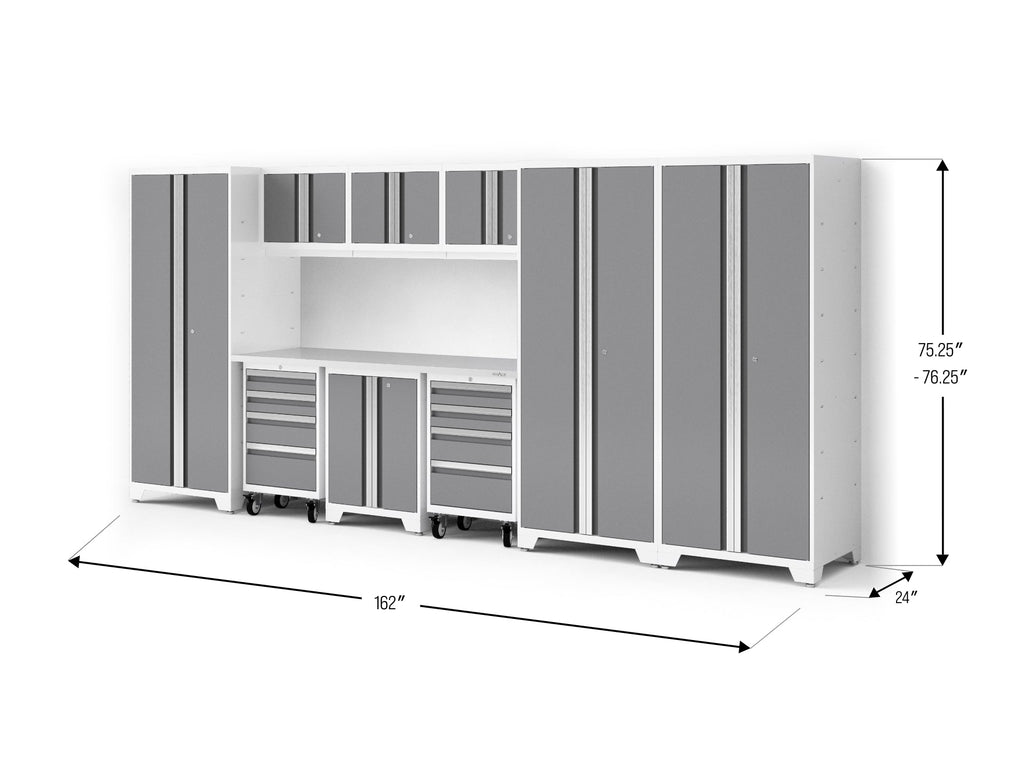 Bold XL 10-Piece Garage Cabinet Set 24-Inch Deep Steel