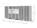 Bold XL 10-Piece Garage Cabinet Set 24-Inch Deep Steel
