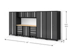 Bold XL 10-Piece Garage Cabinet Set 24-Inch Deep Steel