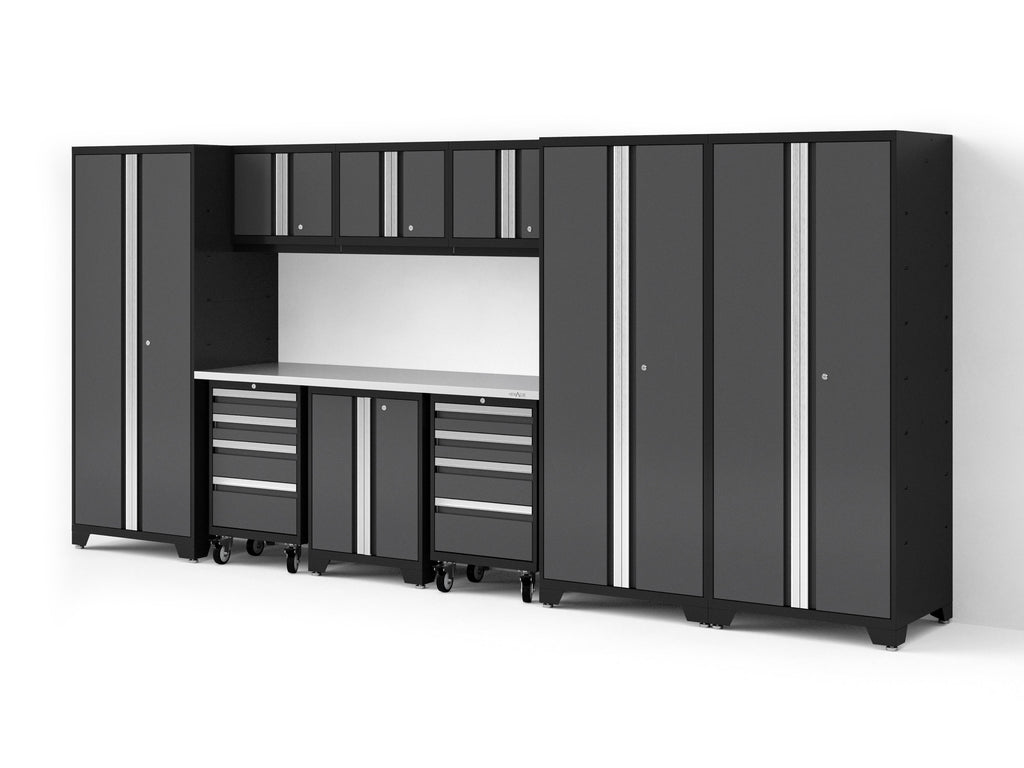 Bold XL 10-Piece Garage Cabinet Set 24-Inch Deep Steel
