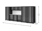 Bold XL 10-Piece Garage Cabinet Set 24-Inch Deep Steel