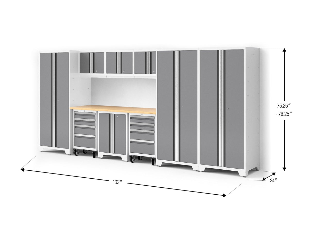 Bold XL 10-Piece Garage Cabinet Set 24-Inch Deep Steel