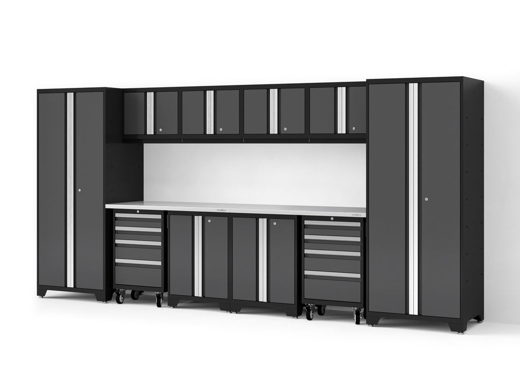 Bold XL 12-Piece Garage Cabinet Set Heavy-Duty Steel Storage Solution