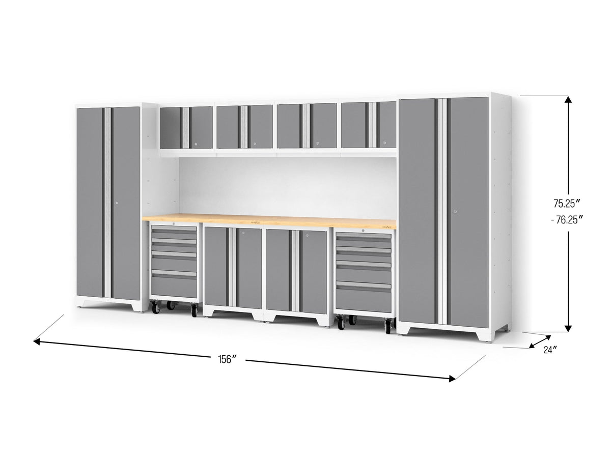 Bold XL 12-Piece Garage Cabinet Set Heavy-Duty Steel Storage Solution